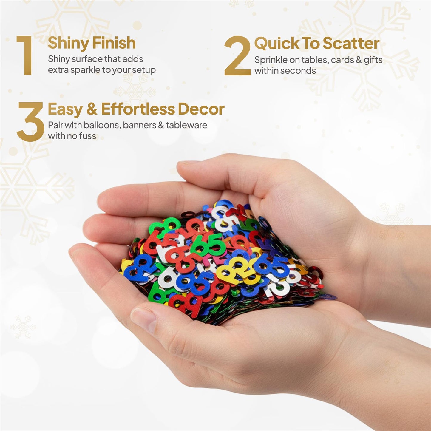 2 Packs of 65th Multicolor Confetti (14g)