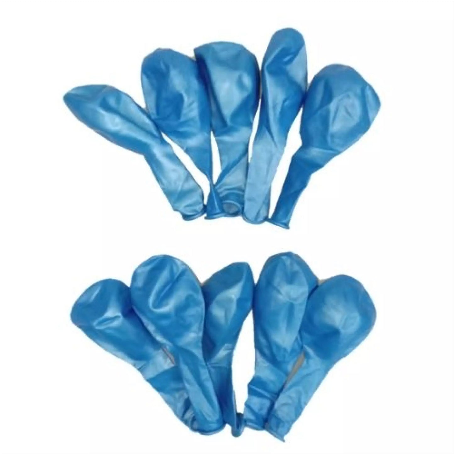 10 Pcs 12" Metallic Light Blue Colour Latex Balloons