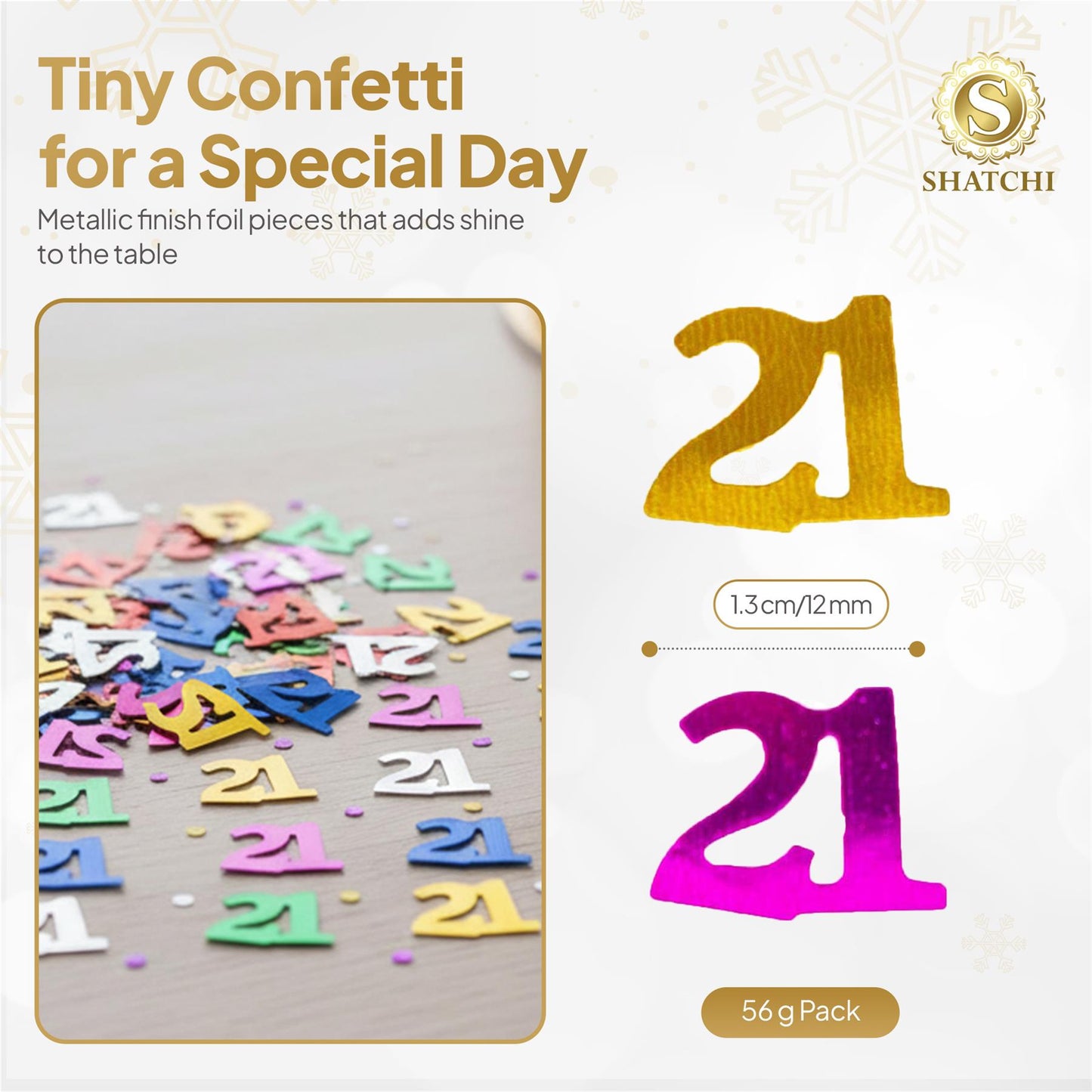 4 x 21th Mix Confetti Party Supply