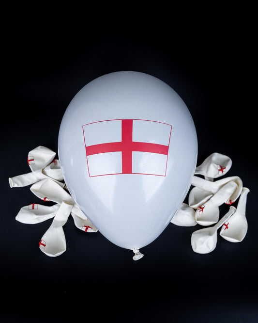 England St George Flag Printed Balloons 10Inch 15Pcs