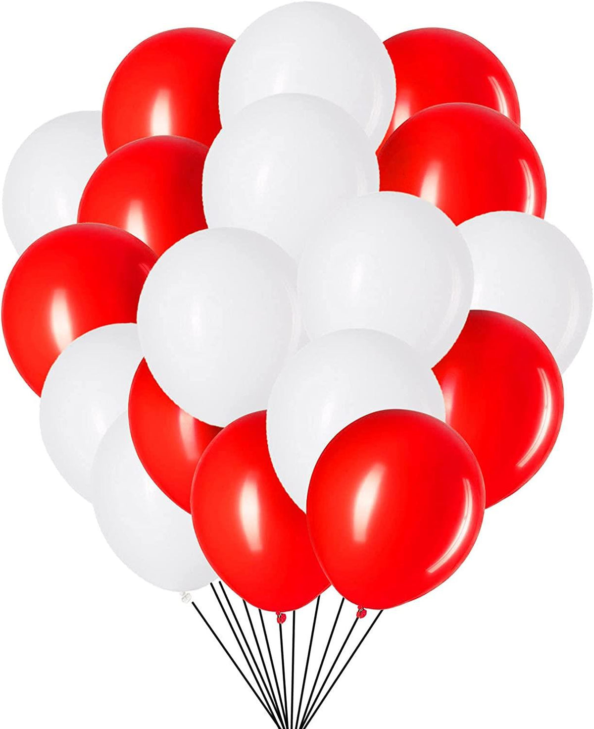 12Inch Red and white Balloons 25Pcs