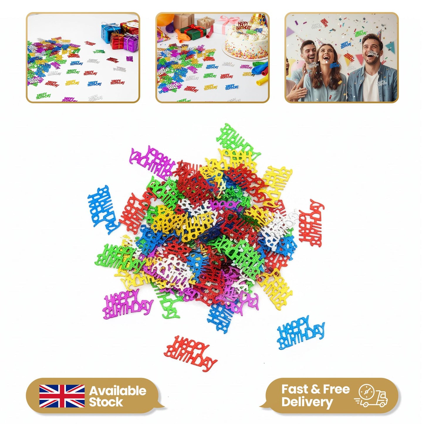 Multicolour Happy Birthday Confetti - 14g,