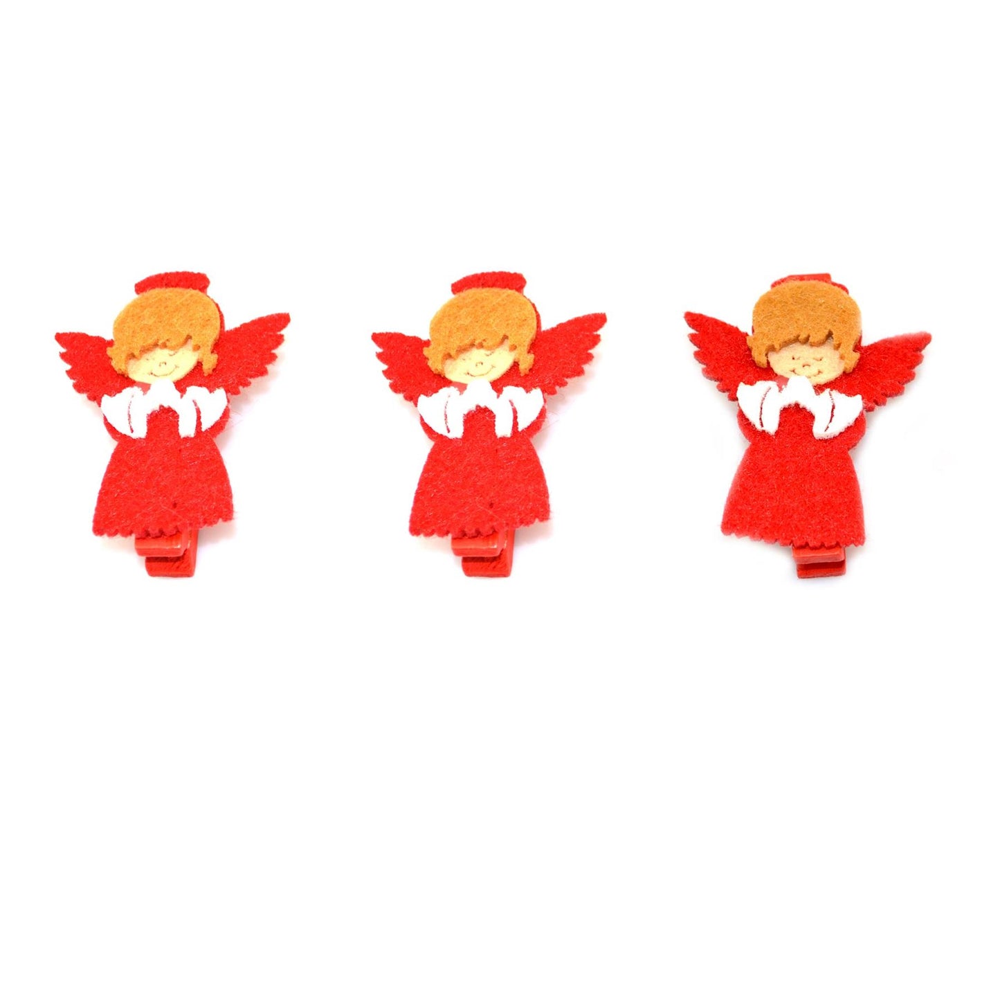 3pcs Christmas Wooden Mini Peg Cute Angel Decor