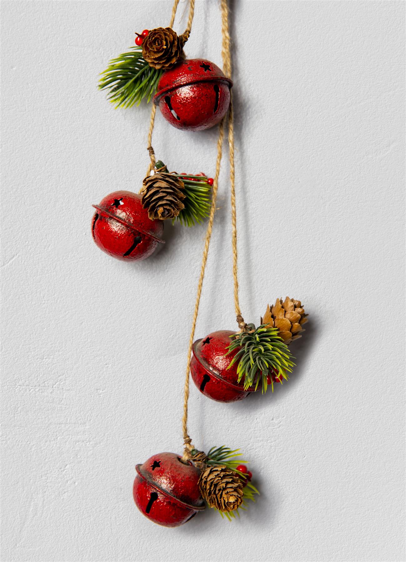 Hanging Decorations with Red Bells 46CM