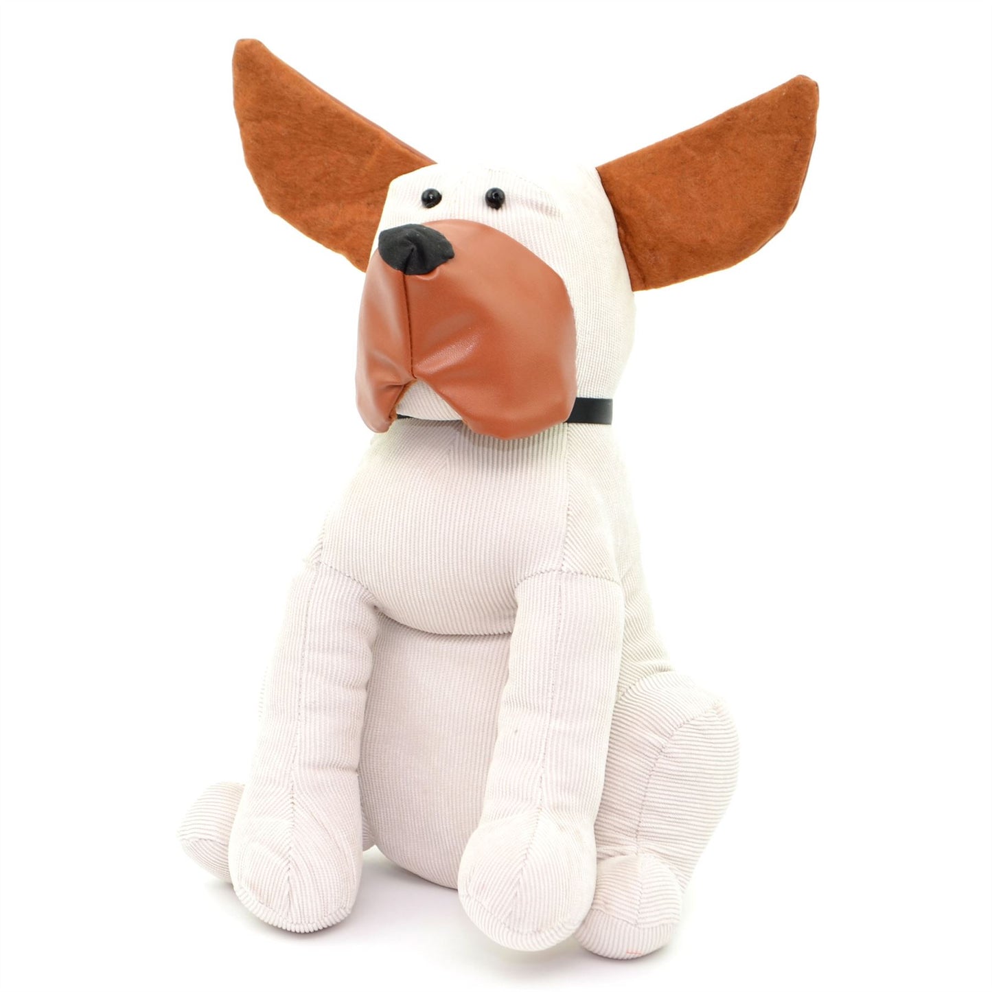 White Dog Door Stopper - Weighted