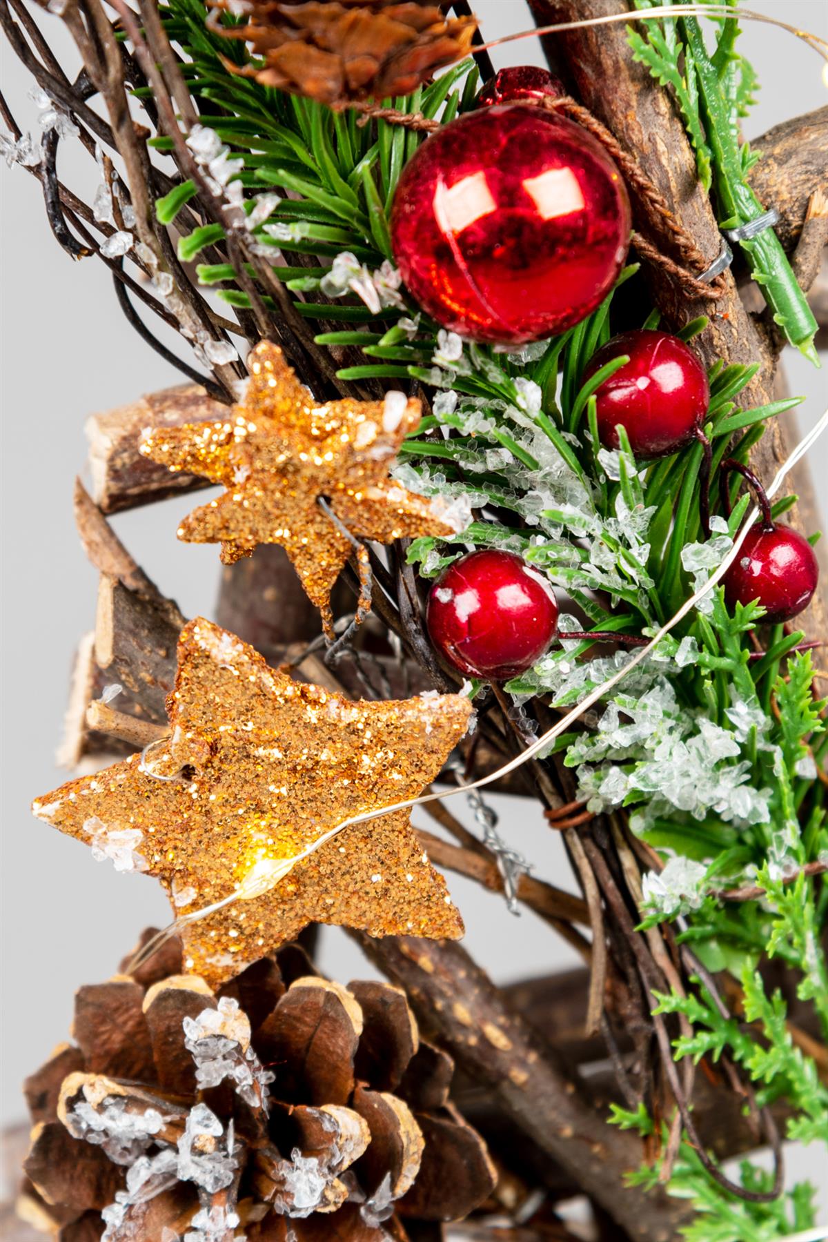 50cm LED Twig Tree - Red/Brown