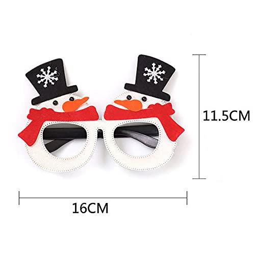 White Snowman Christmas Glasses