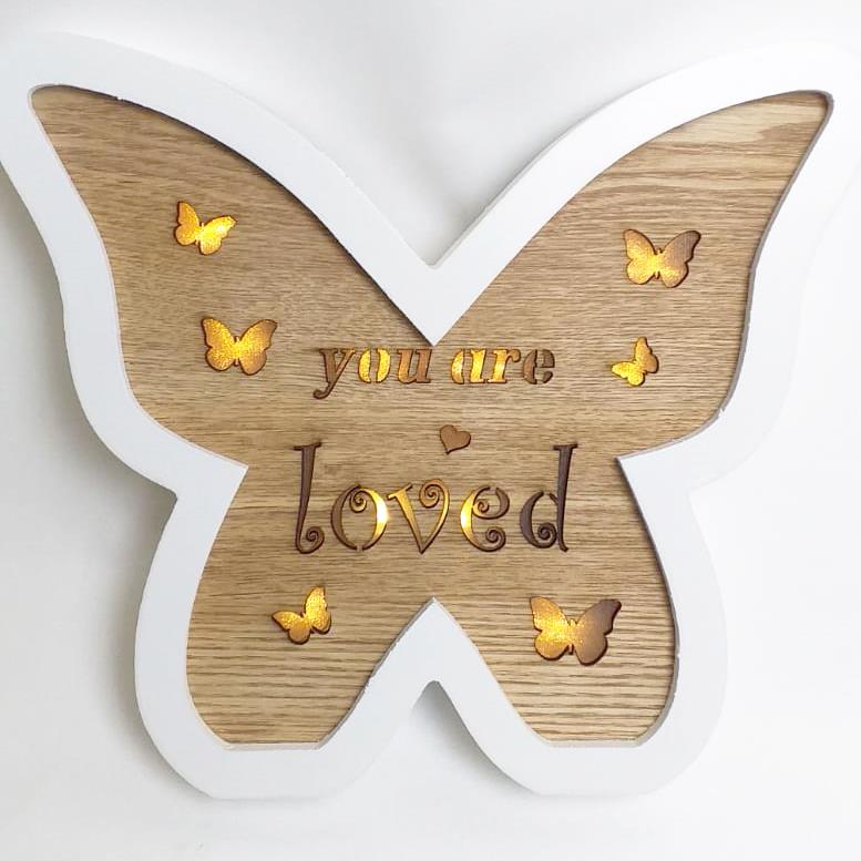 LED Light Up Christmas Frame Butterfly Shape