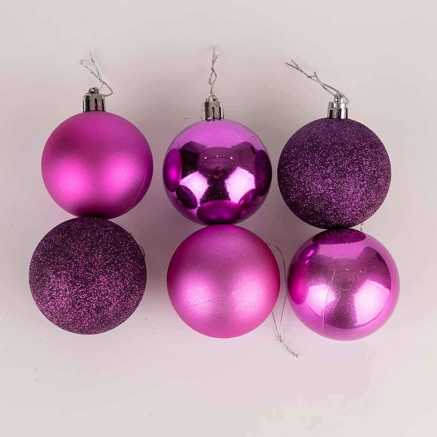 Baubles Purple 6cm - 18 Pcs Set PVC