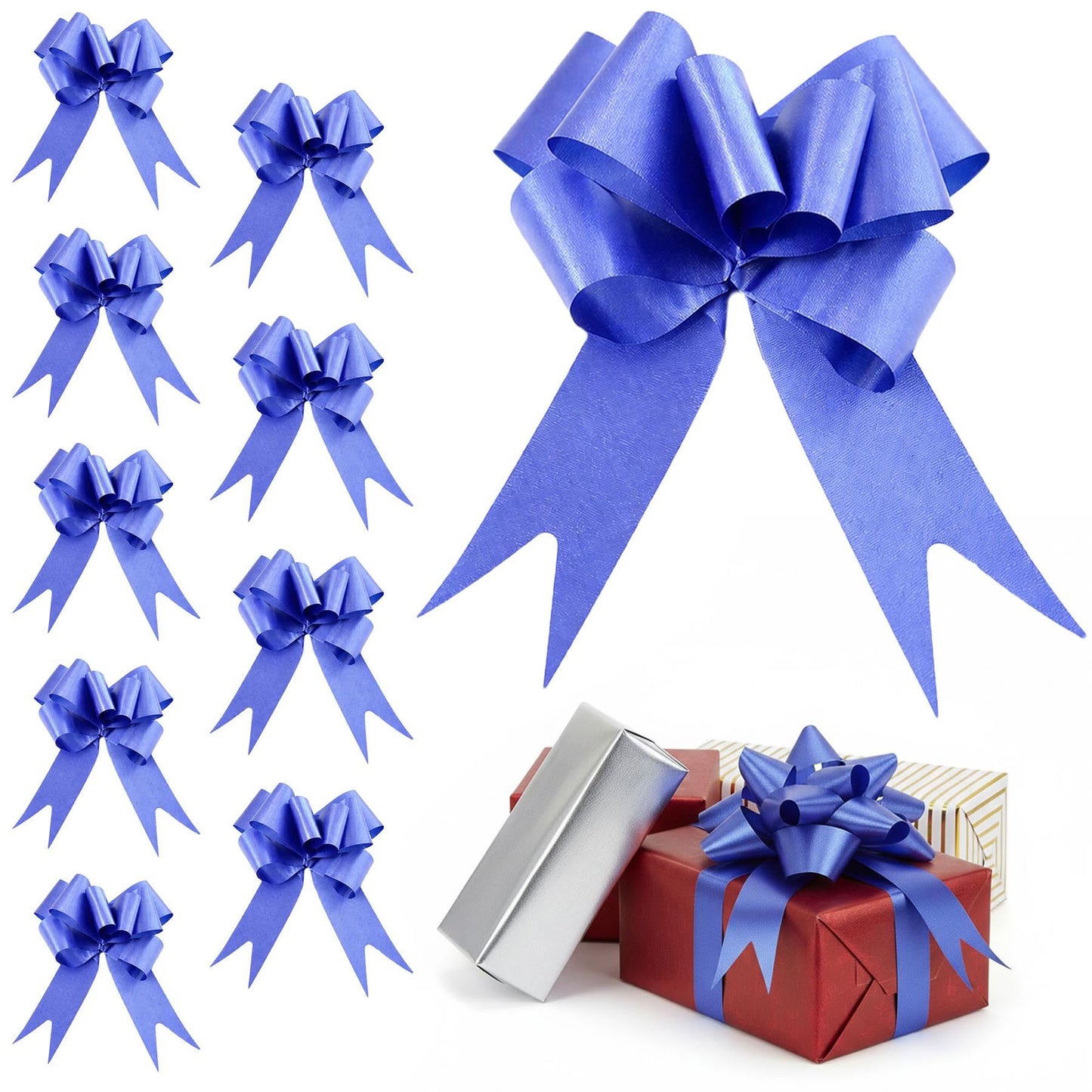Shatchi 30pcs Navy Blue 50mm/5cm Pull Bows Gift Wrap & Hampers