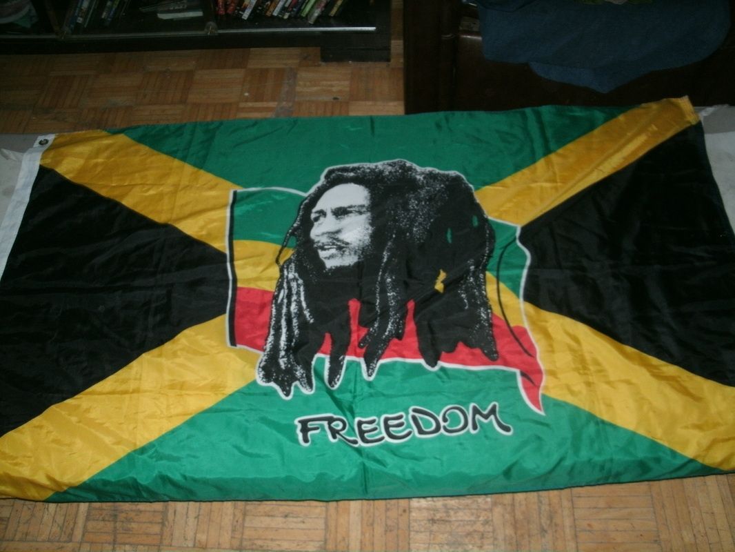 Bob Marley Flag - 5x3ft with Eyelets