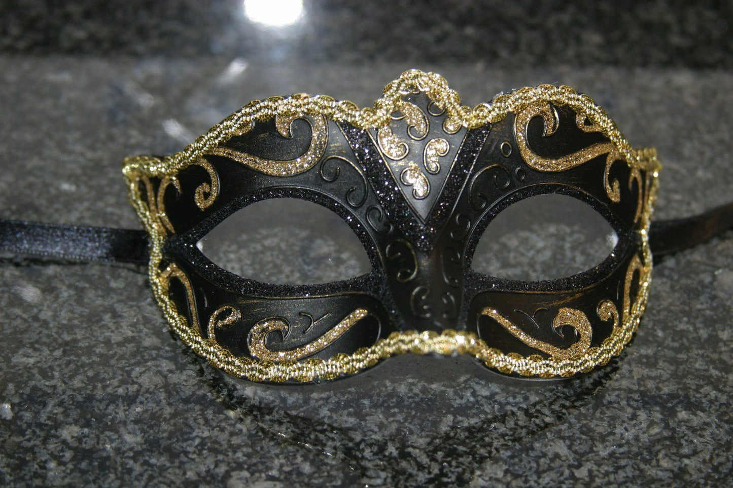 Black Gold & Bronze Masquerade Mask