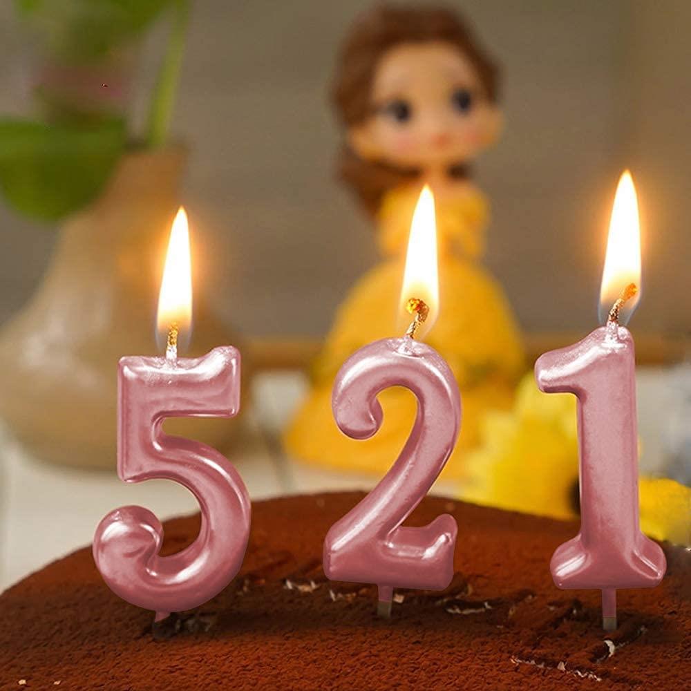 Pink Number 3 Party Cake Candle