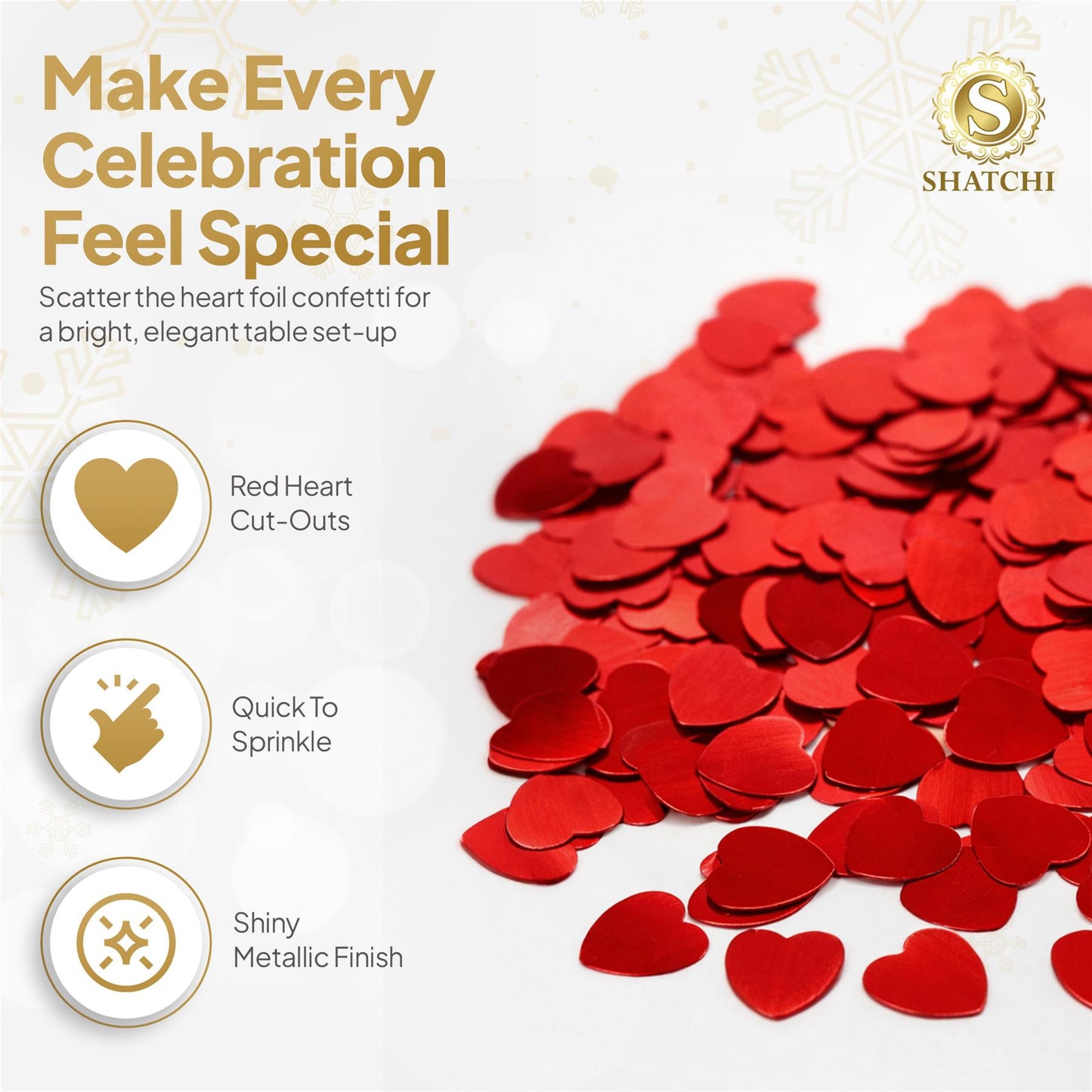 Heart Confetti Red 14g - 1pk