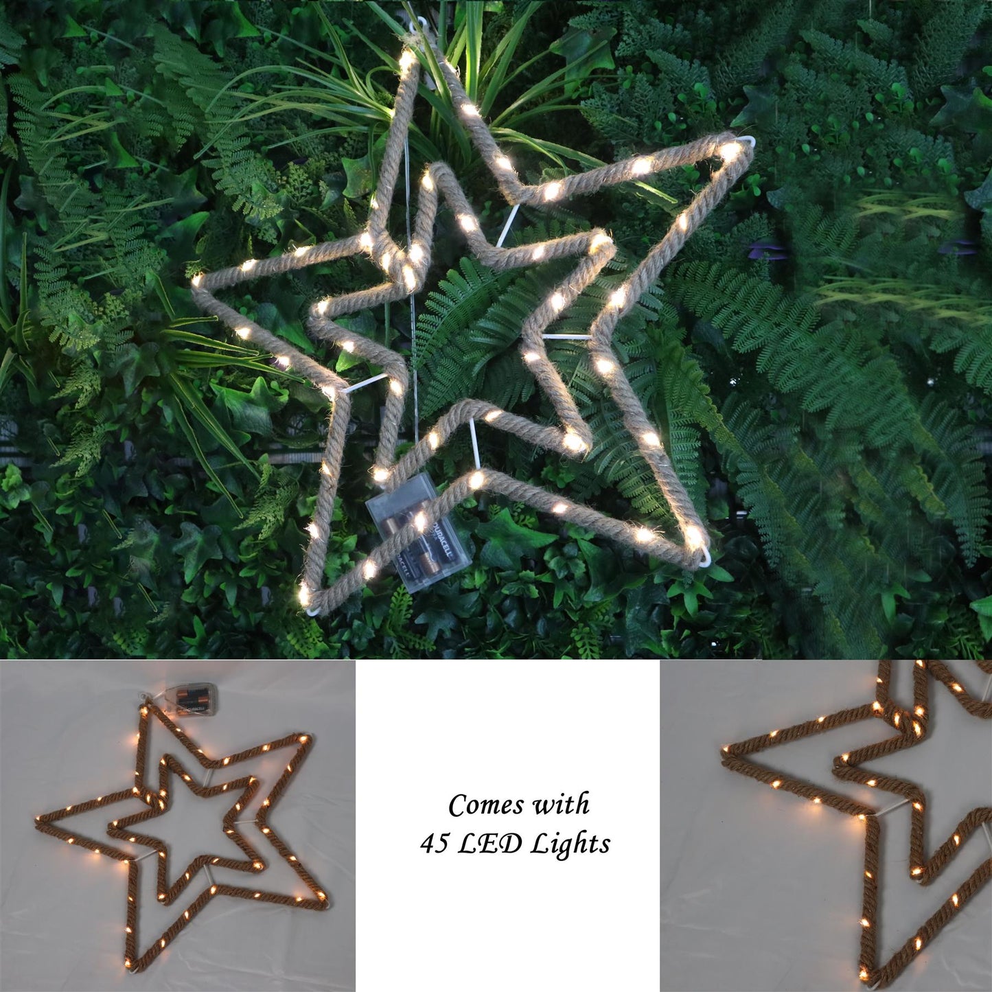 Christmas Hemp Rope Double Star