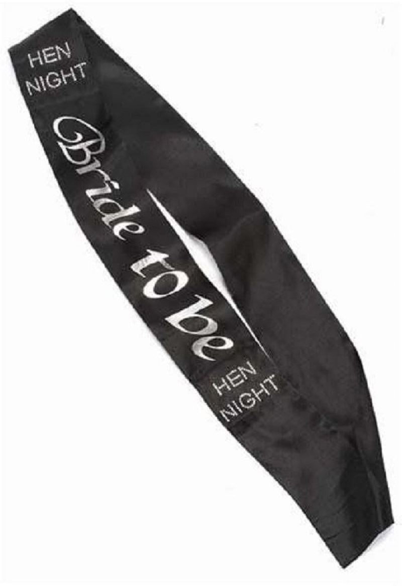 Shatchi Bride To Be Diamante Sash - Black