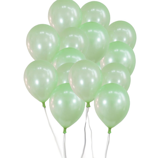50pcs Metallic Light Green Balloons (12")