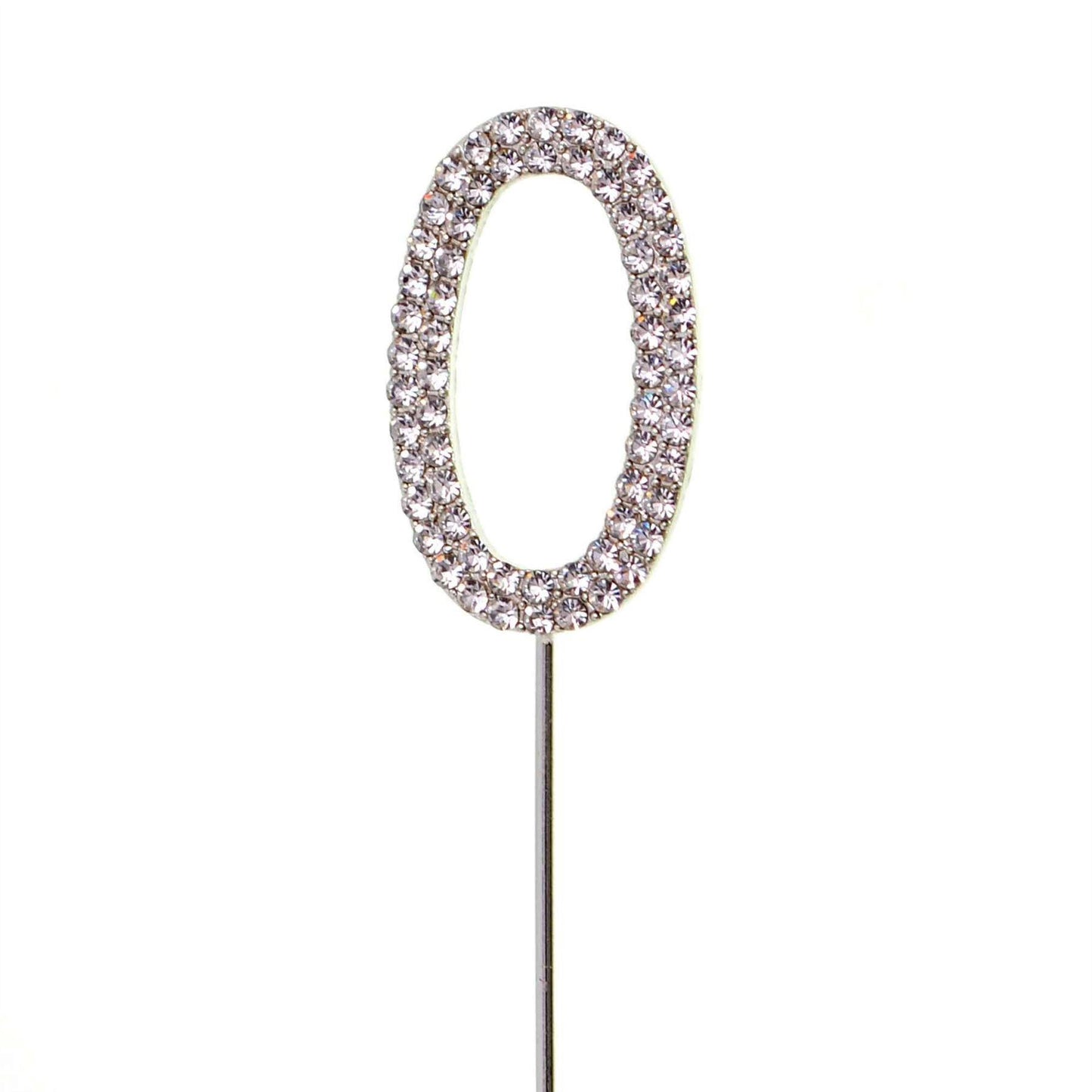 Silver Diamond Number 80 Cake Topper