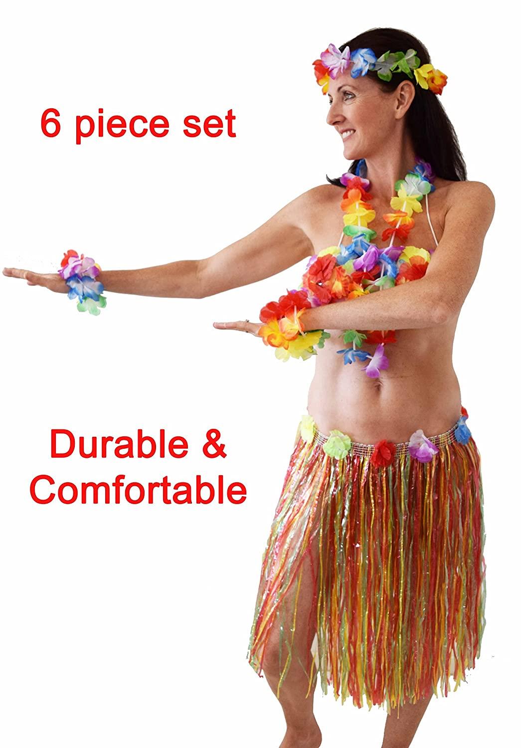 Hawaiian Party Skirt and Bra Set