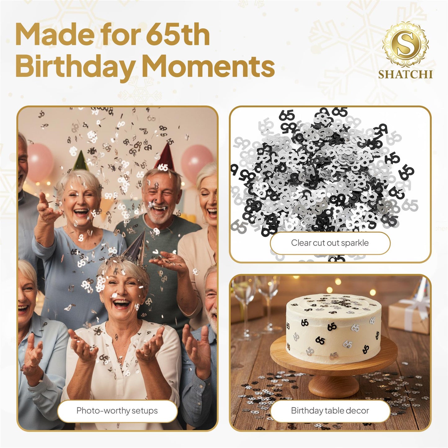 65th Confetti Black & Silver 14g - 2pk