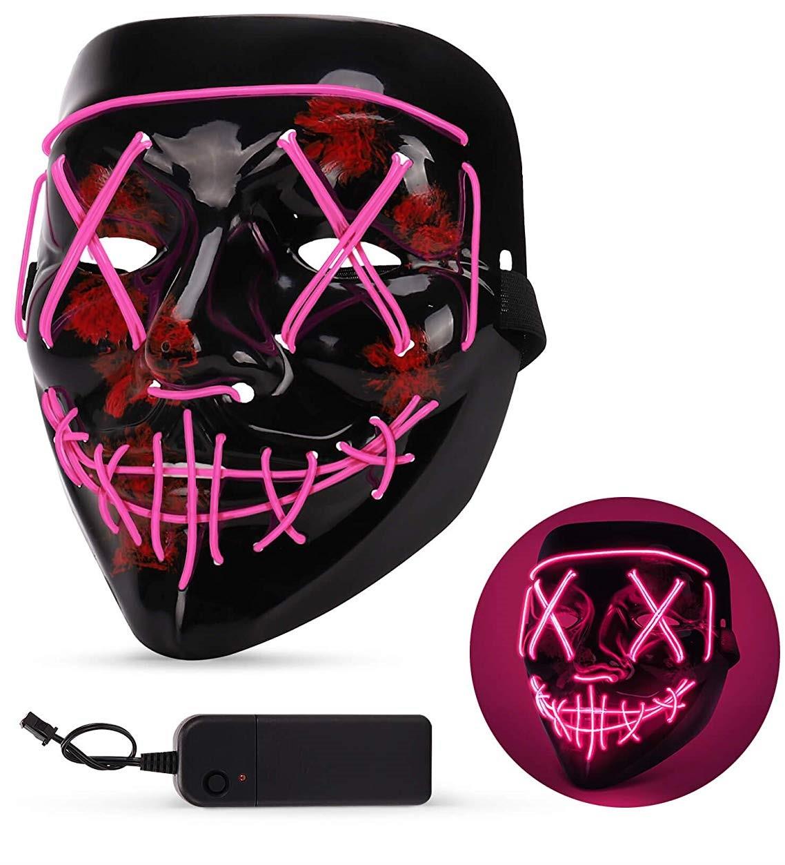 Halloween LED Purge Mask - Pink