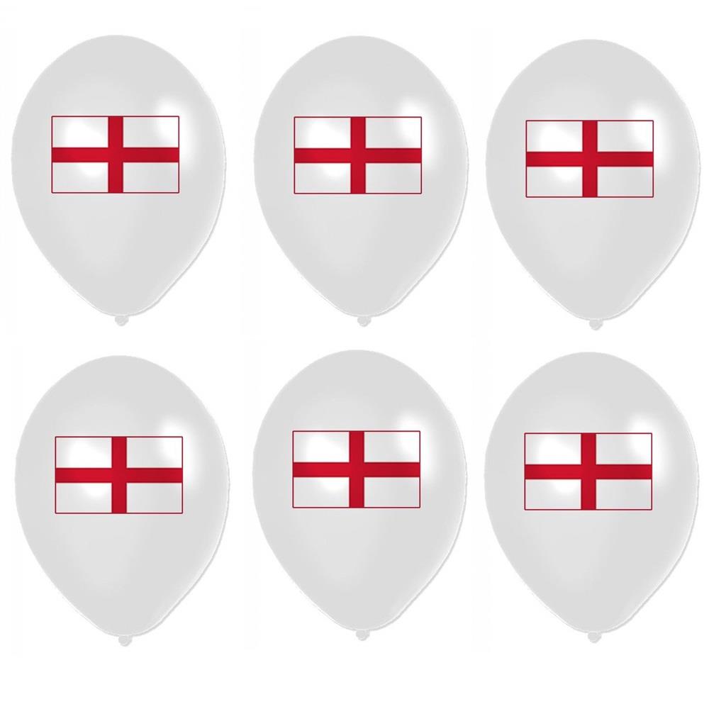 England St George Flag Printed Balloons 10Inch 15Pcs