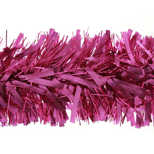 16pcs Hot Pink Tinsel Tree Decoration - 1.8m