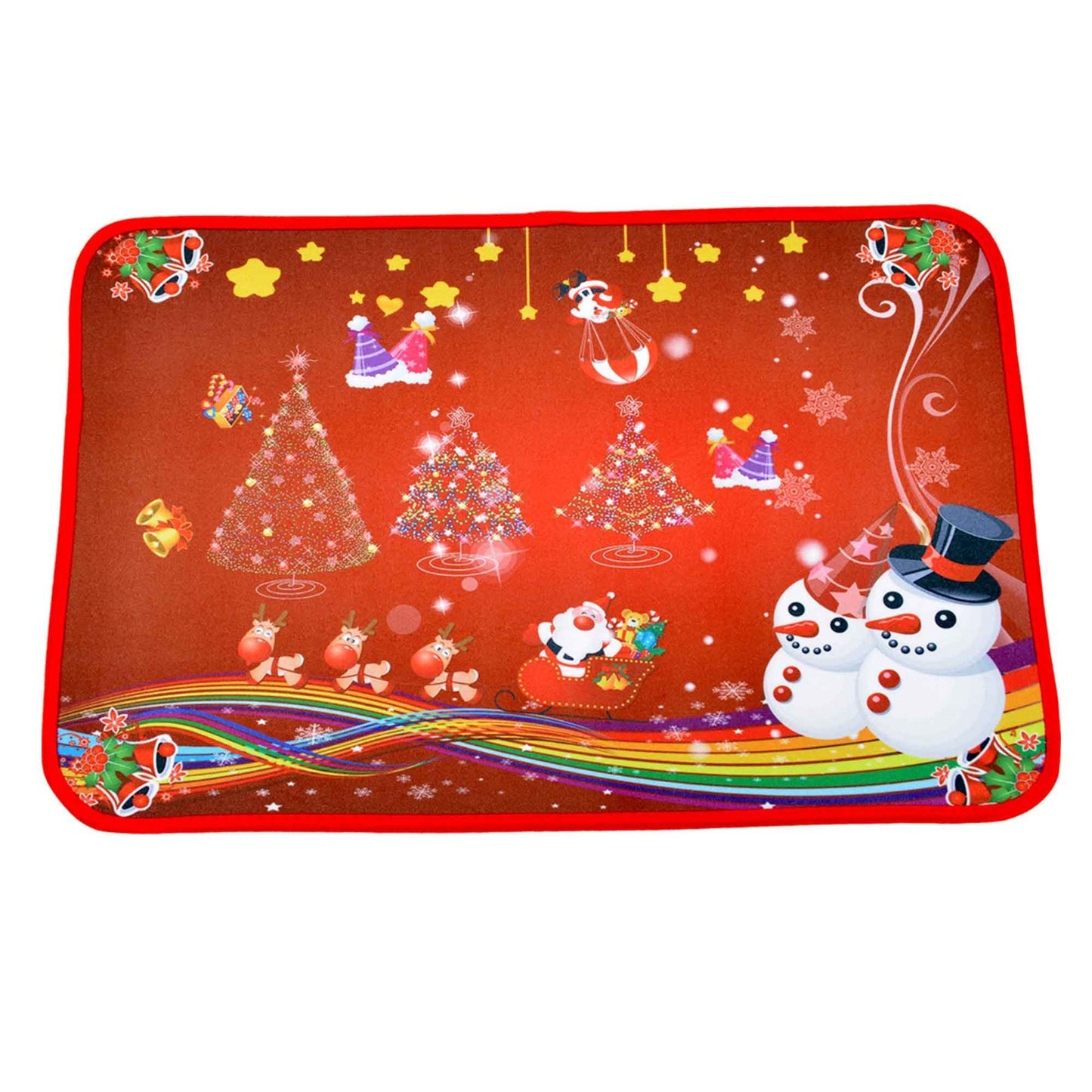 6 Pcs Christmas Door Mats - Assorted Santa Xmas Floor Rugs