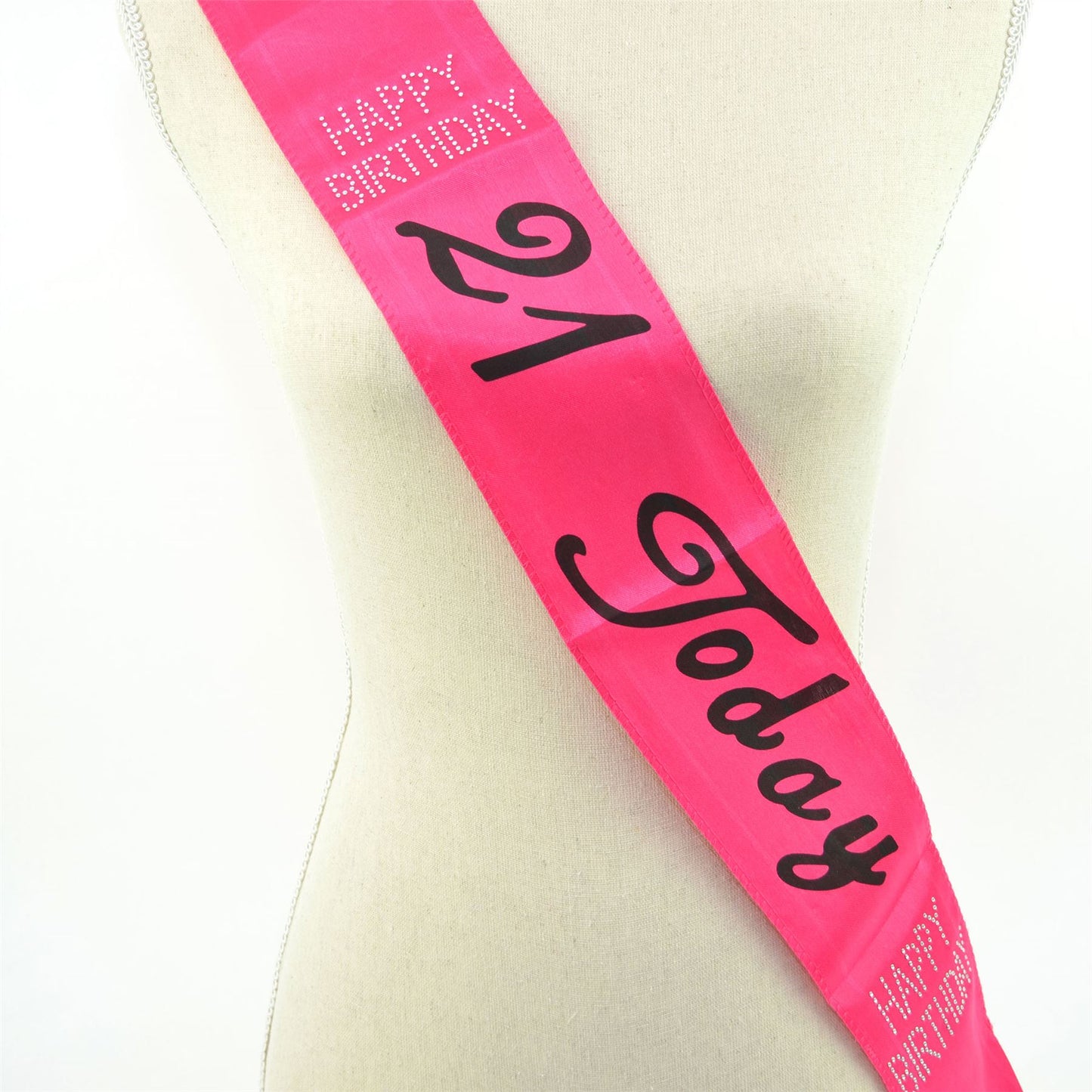 Hot Pink 21 Today 21st Birthday Sash