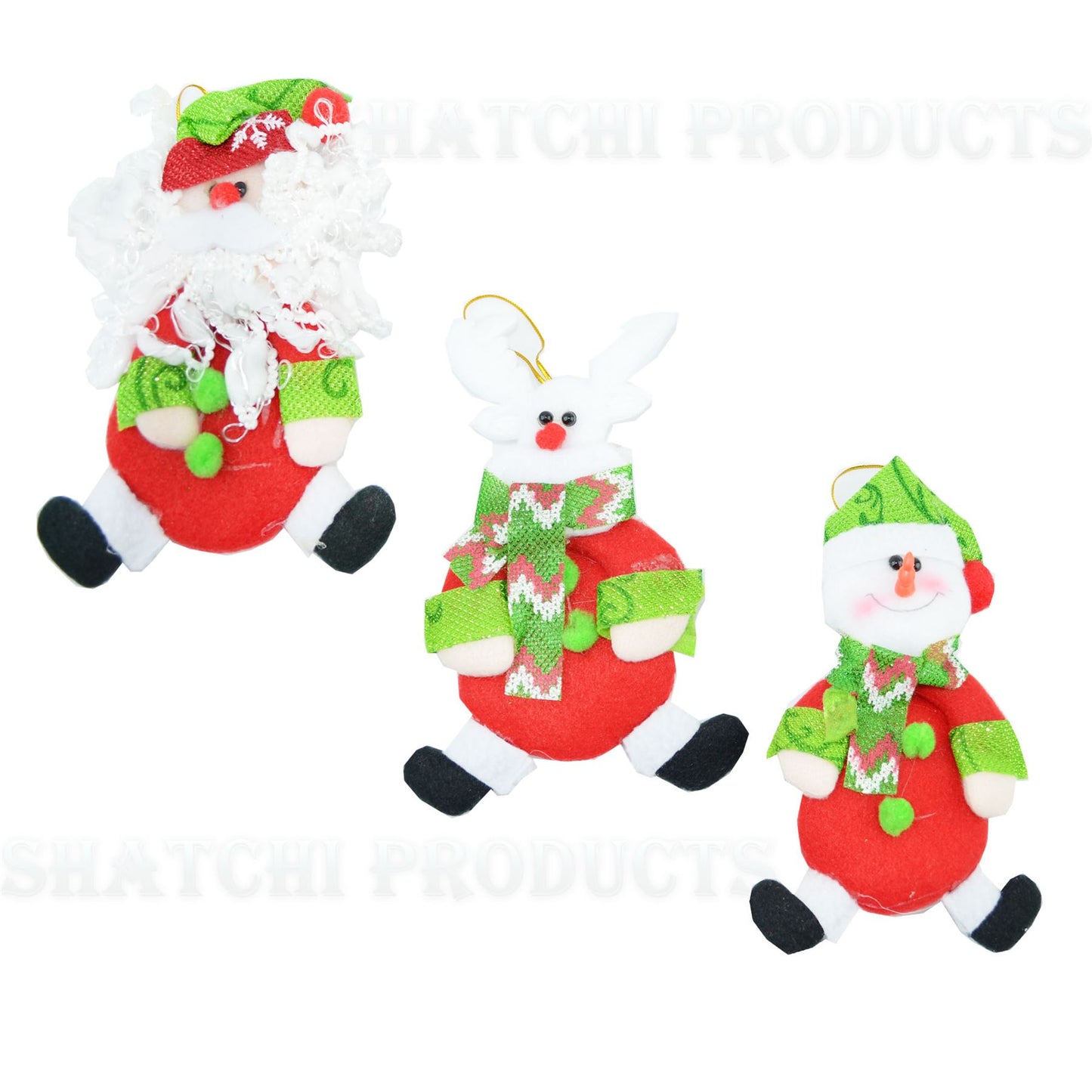 3 x Handmade Christmas Tree Decorations