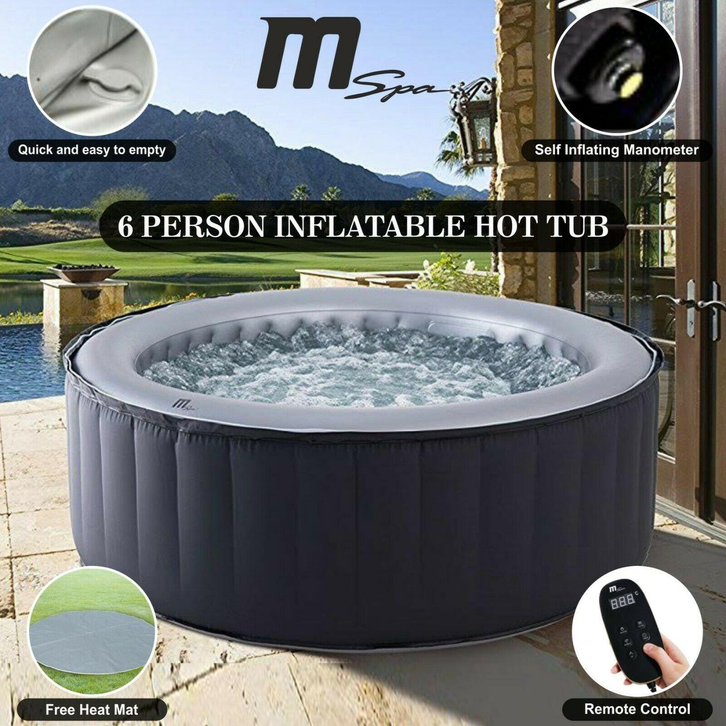 Mspa Silver Cloud 6 Bathers Hot Tub