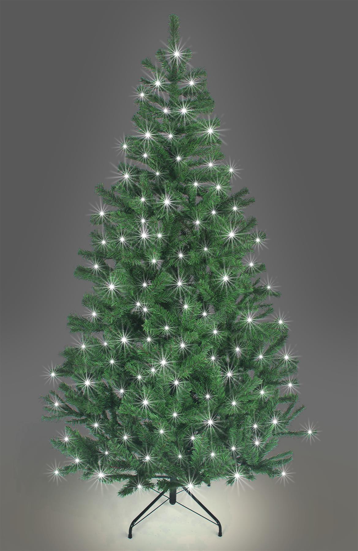 4ft Pre-Lit Alaskan Pine Christmas Tree with Green and White LEDs