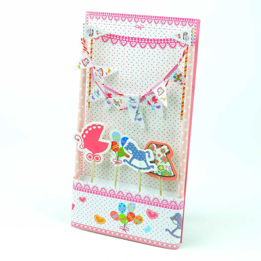 Baby Girls Birthday Cake Banner Decorating Kit