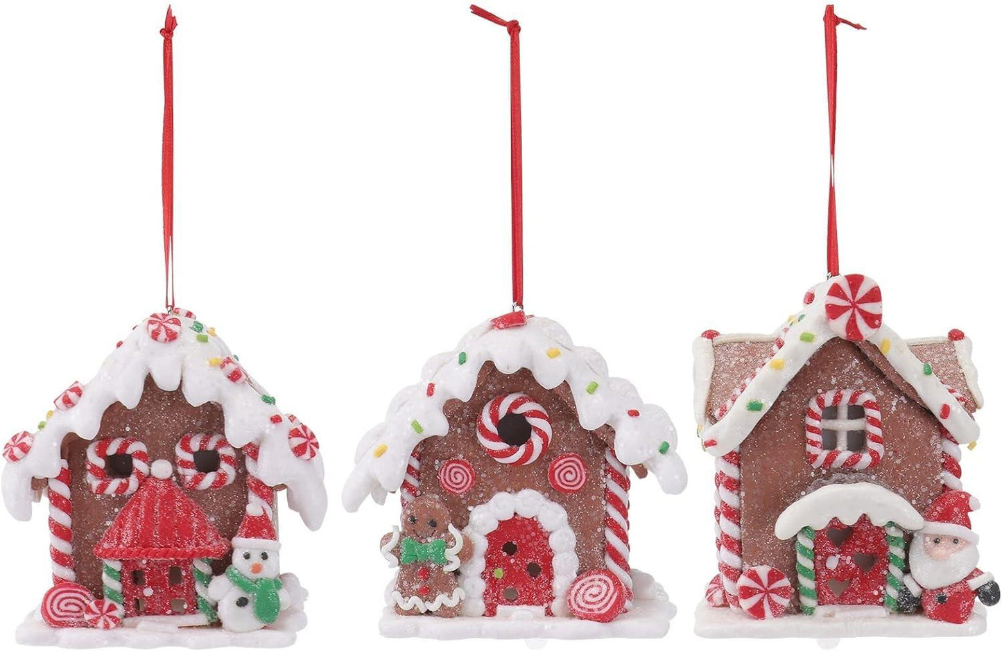 Ceramic Christmas Hanging Crafts, 3pcs