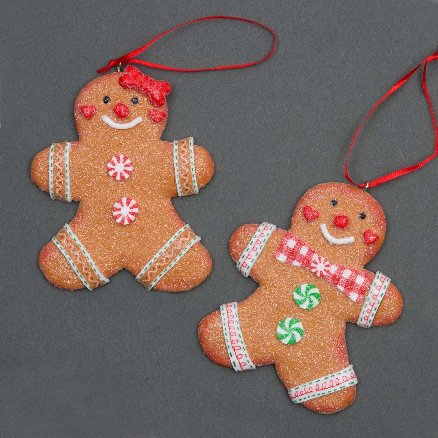 Candy Cane Gingerbread Men 2 Assorted