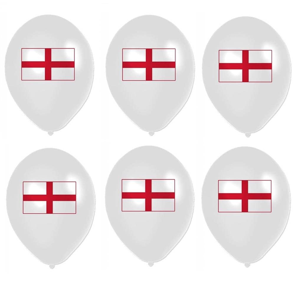 15X Latex Balloons England St George Flag Printed Football World Cup Party Decor