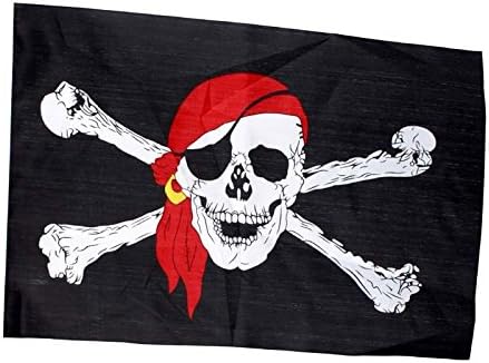 Jolly Roger Pirate Flag Halloween Decorations - 5Ft x 3FT
