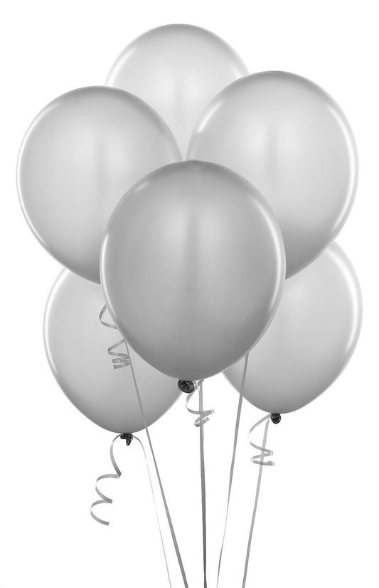 5pcs Metallic Silver Helium Quality Latex Party Balloons Birthday Wedding Anniversary Christening Christmas Party Decoration Baloon 12"