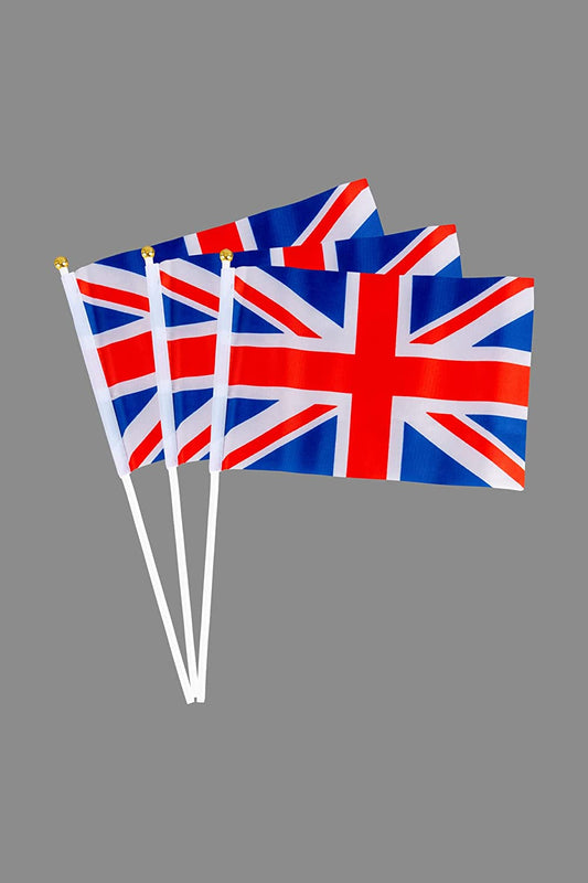Union Jack Hand Flags 20pcs Polyester