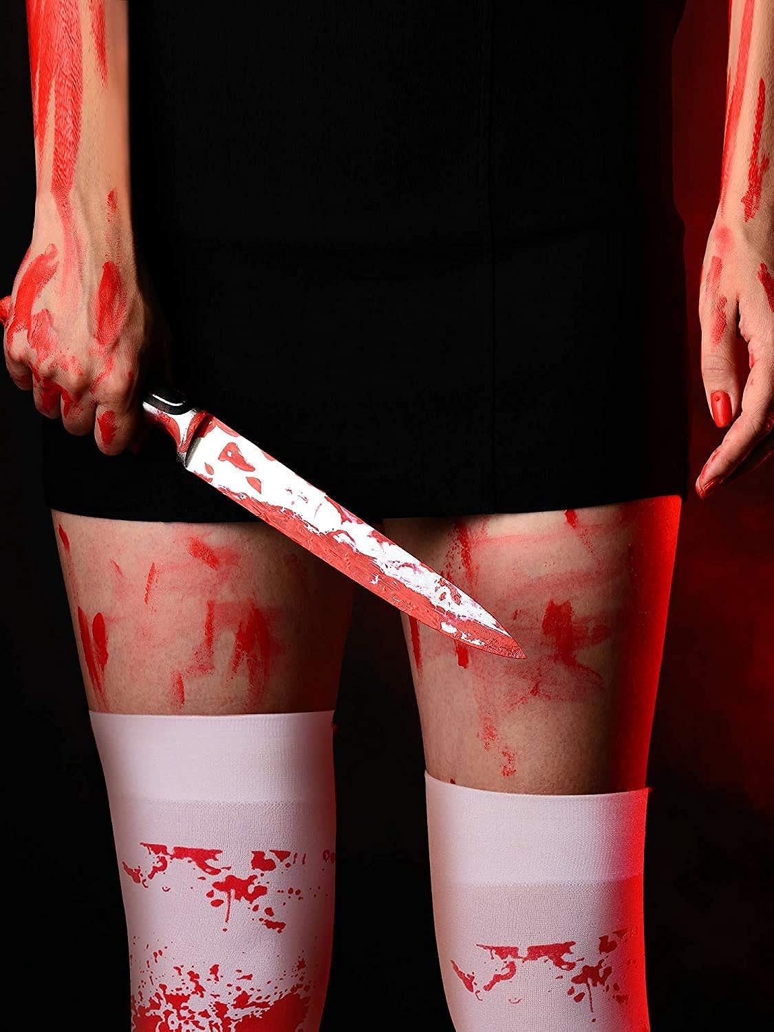 Scary Blood-Stained Halloween Stockings - Over Knee Zombie Festival Socks