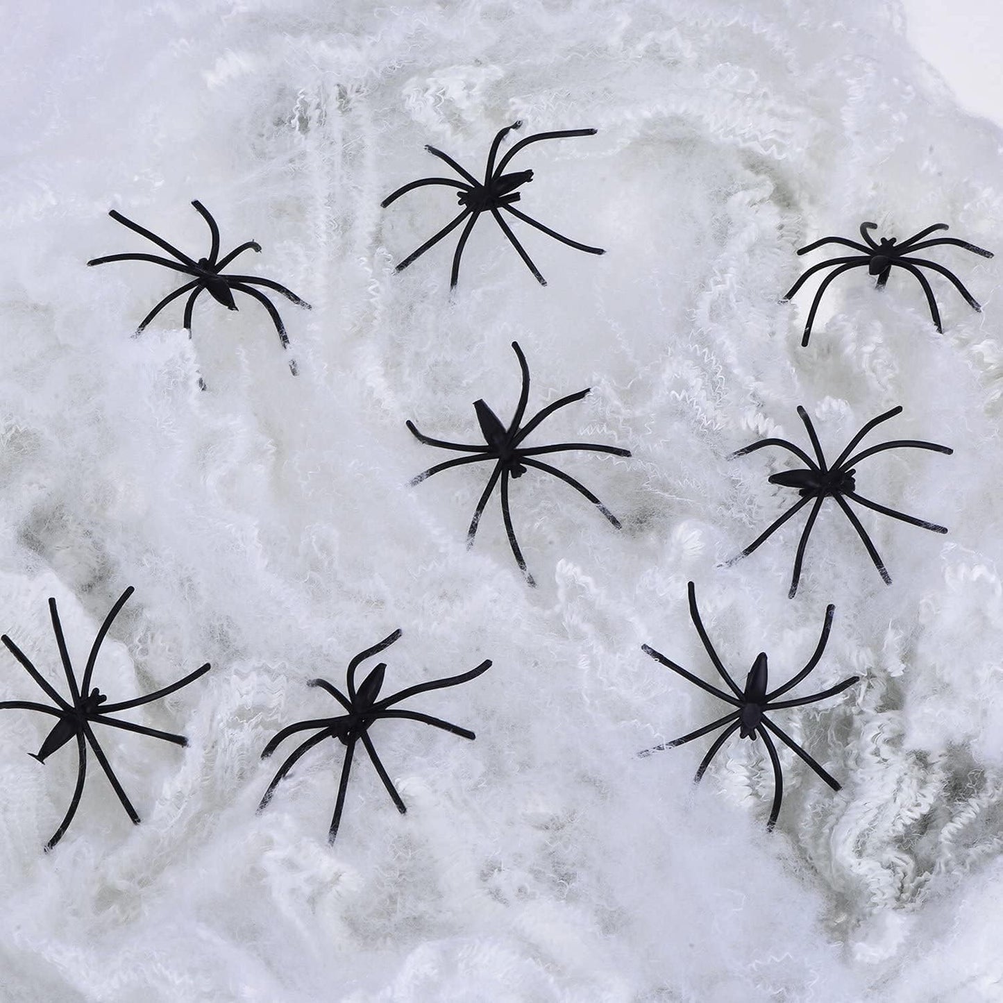Black Plastic Halloween Spiders - Spooky & Scary, 5cm Each, Durable Material