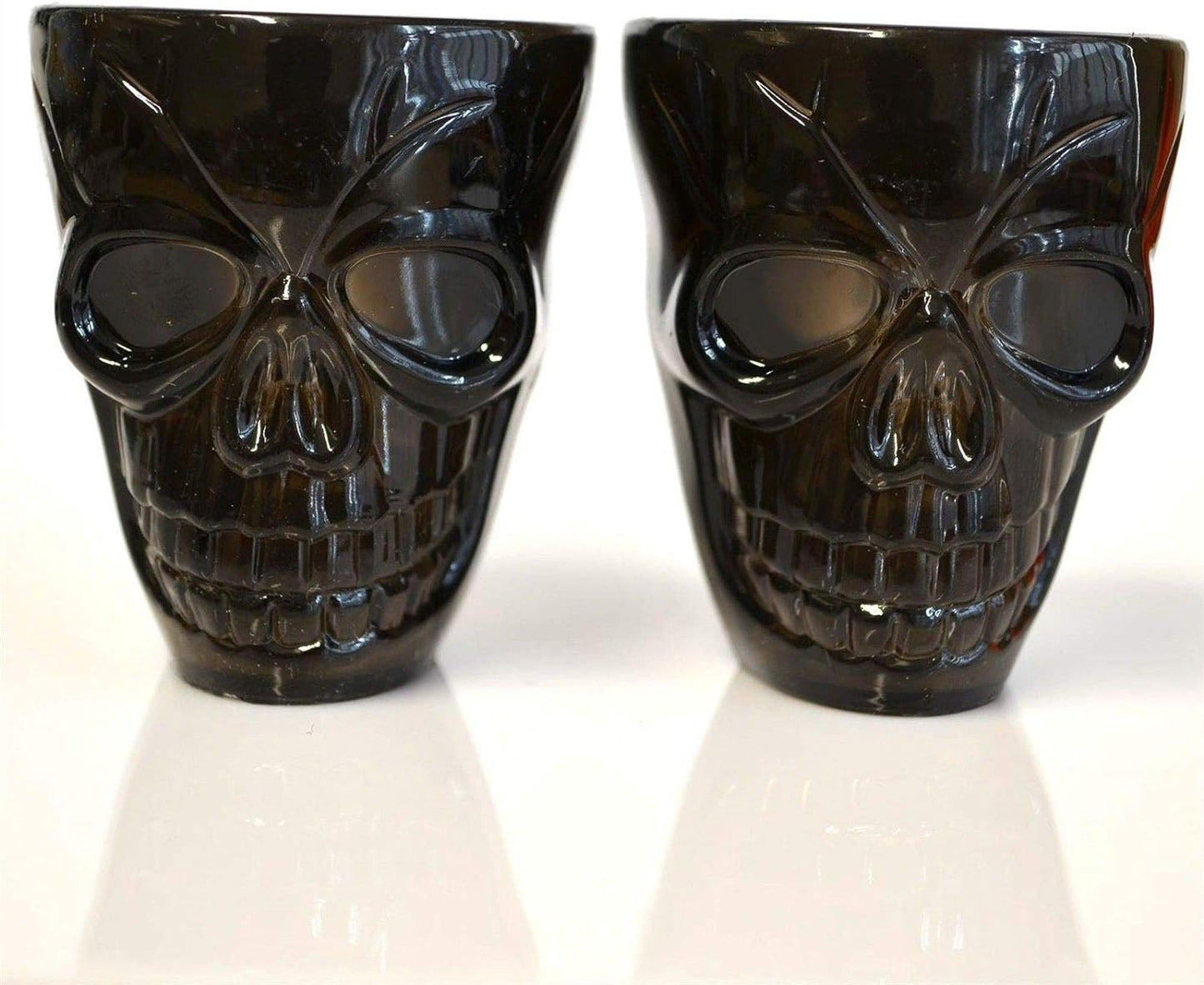 4Pcs Halloween Clear Skull Shot Glasses - Spooky 55ml Tableware, Striking Decor