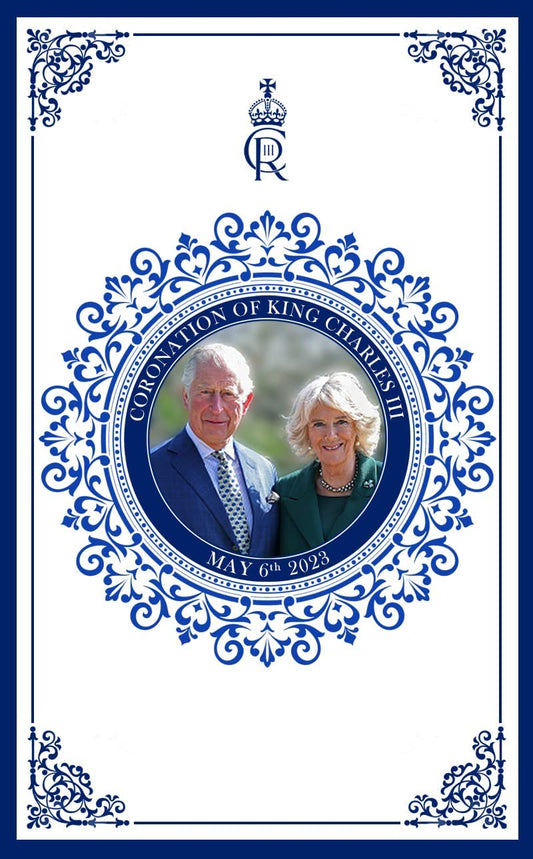 King Charles III Queen Consort Portrait Kitchen Tea Towel Coronation Souvenir Gift
