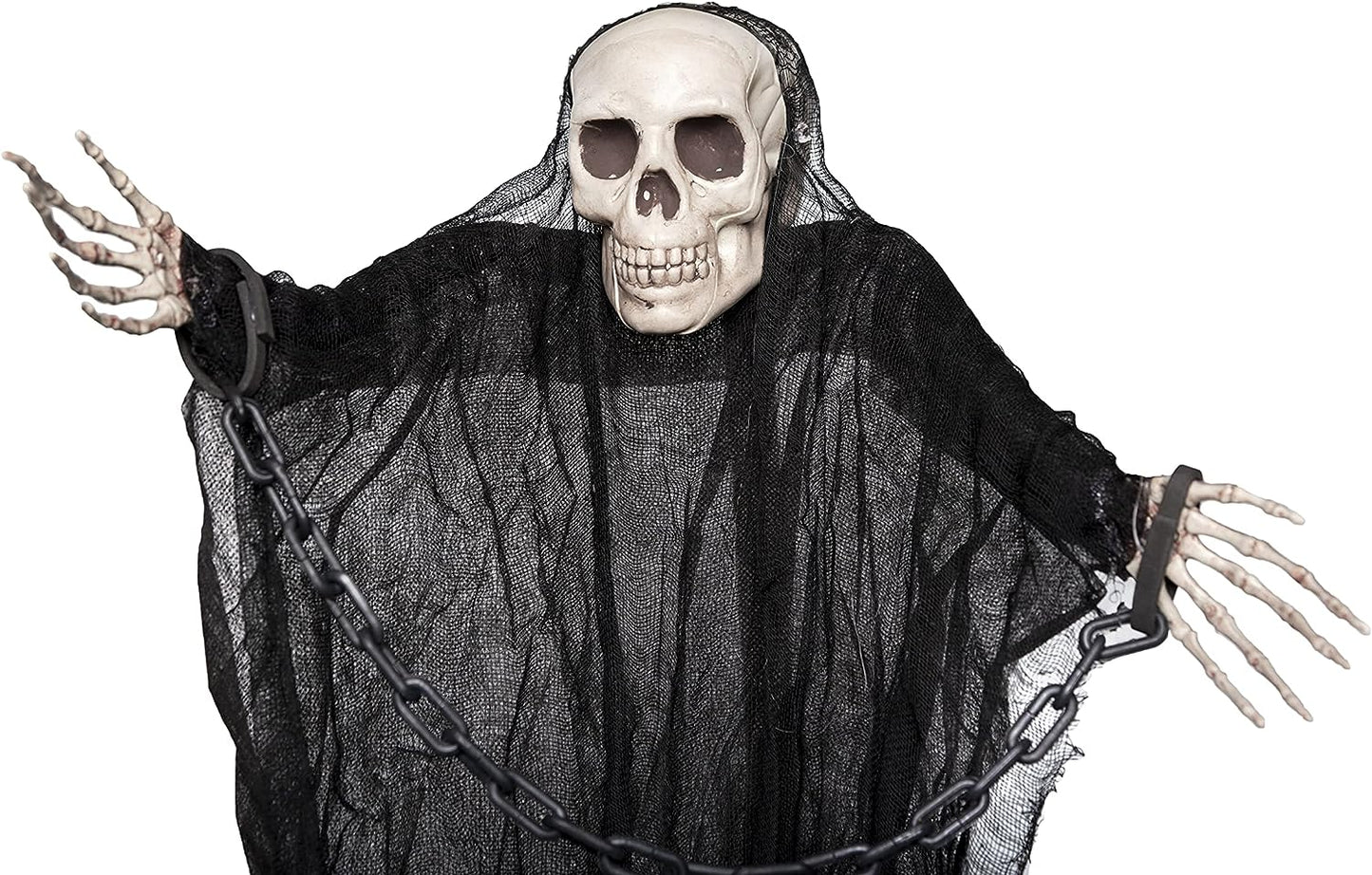 Hanging Ghost Skeleton Halloween Decor 90cm Chain Spooky Prop with Chained Arms