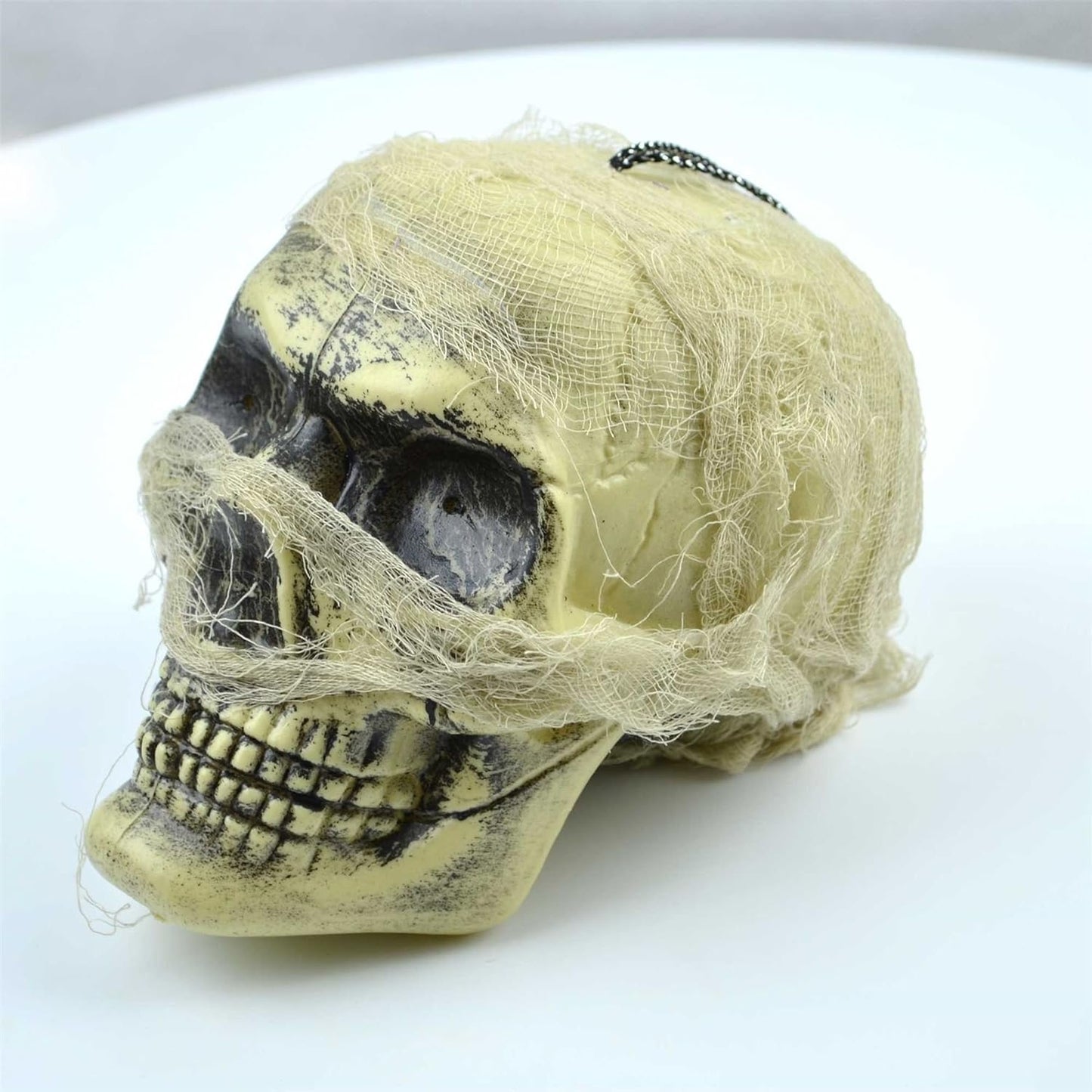 Halloween Hanging Skull Decor Flashing LED Eyes Colorful Party Scary Spooks