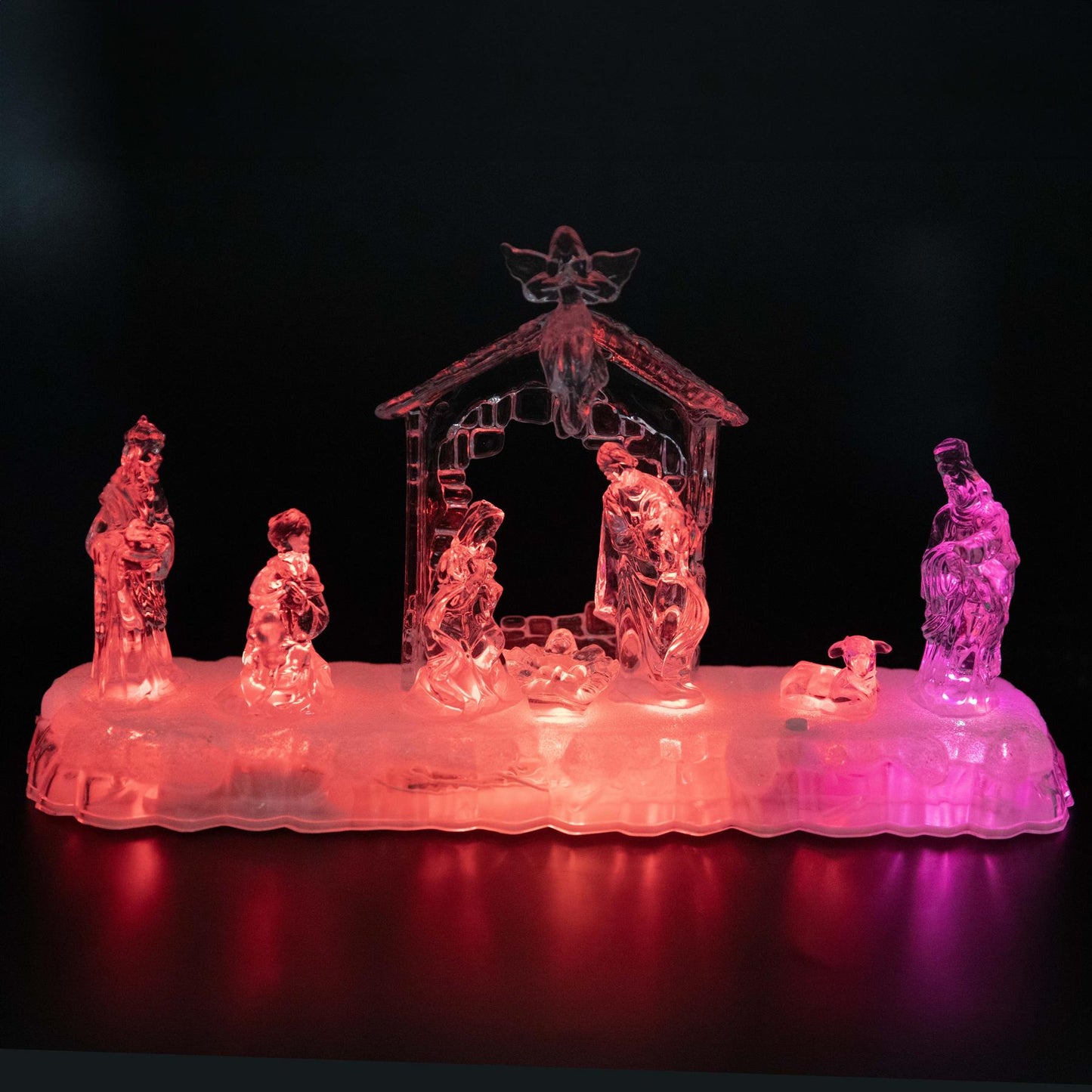 Acrylic Light Up Nativity Scene - 118663