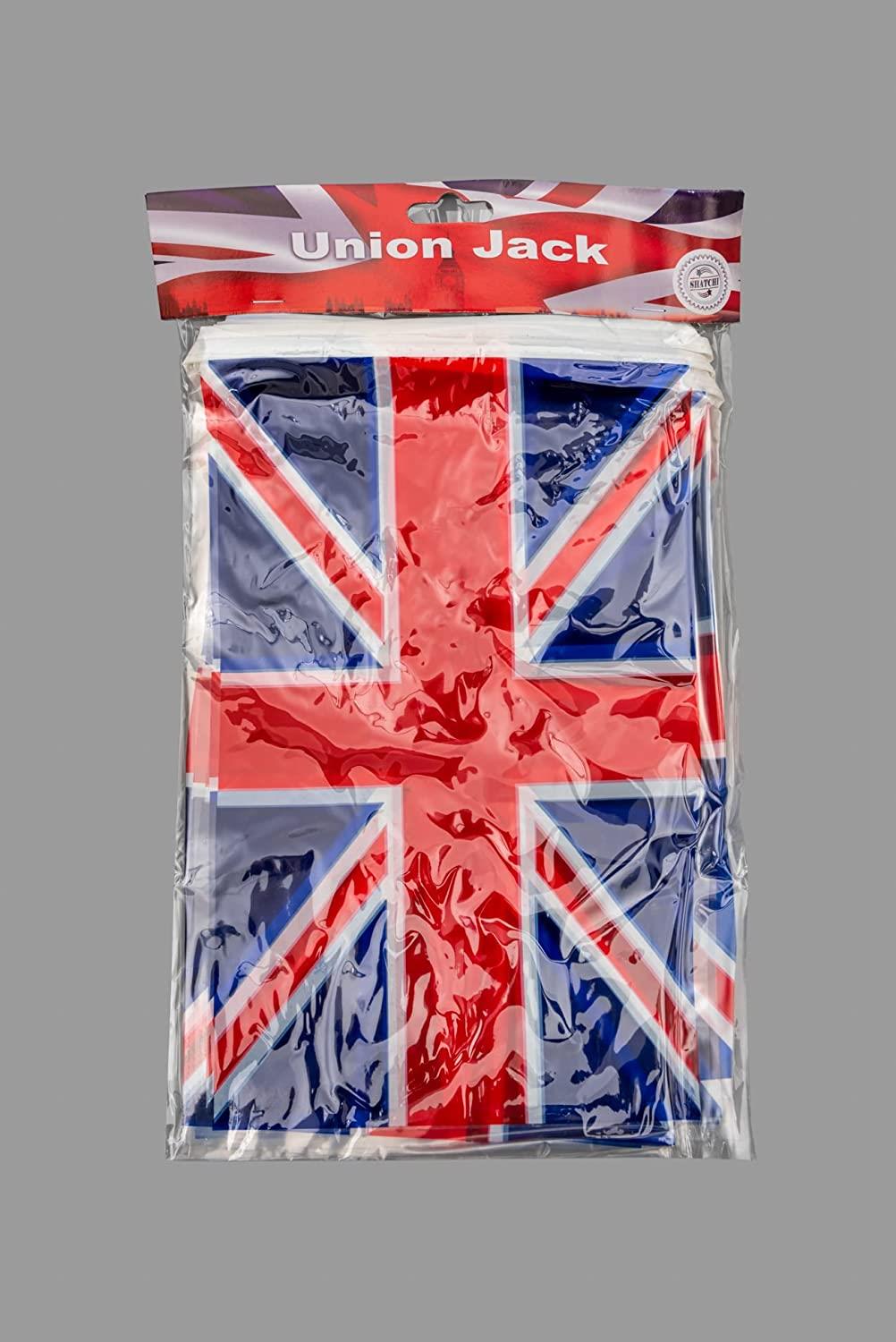 10m Union Jack Bunting  20 Flags PVC