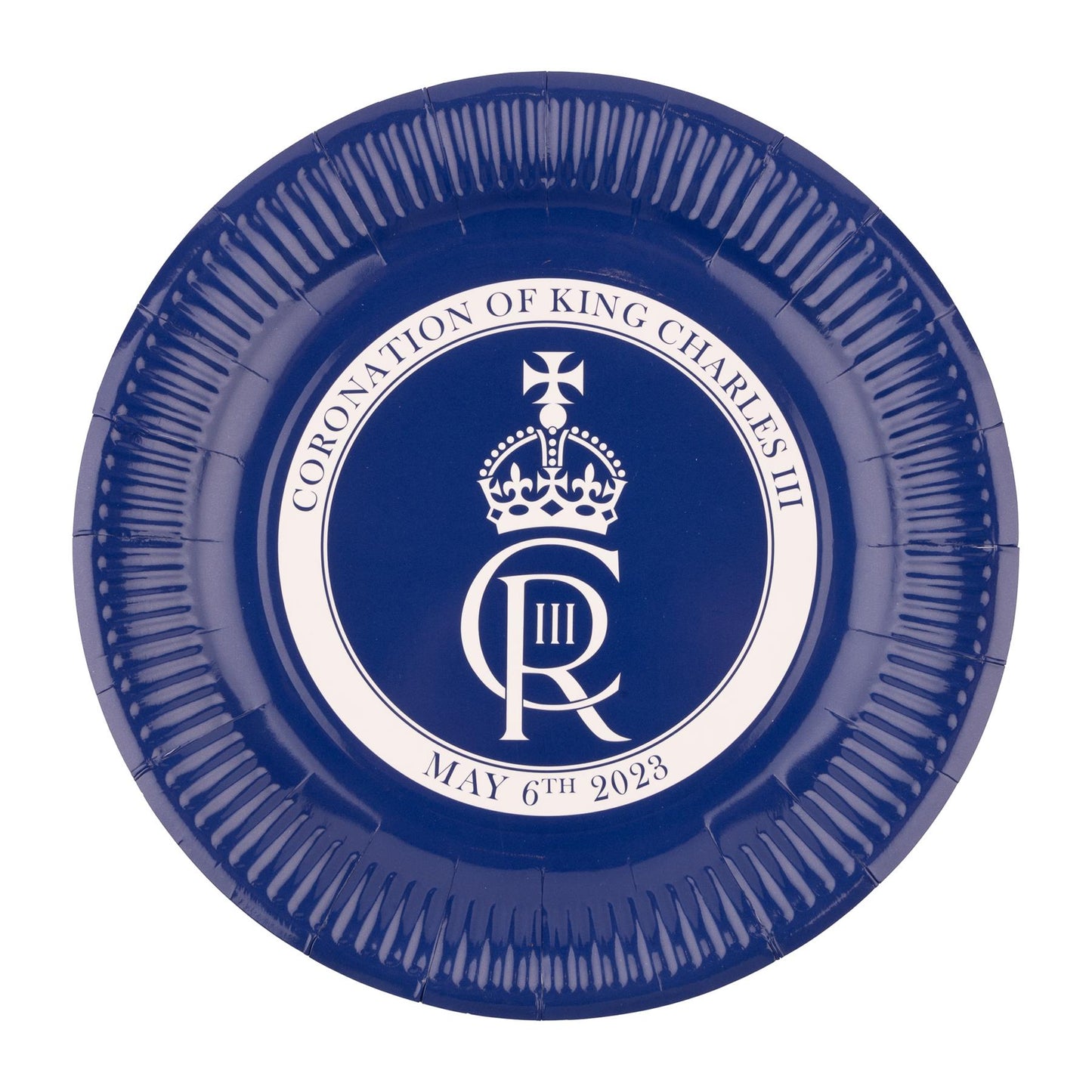 10pcs King Charles III Blue Paper Plates Kings Coronation Tableware